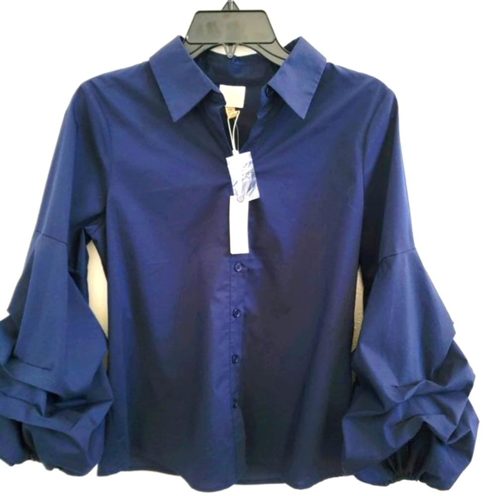 Cupio Navy in color Style: Flamenco Ruffle Sleeve New